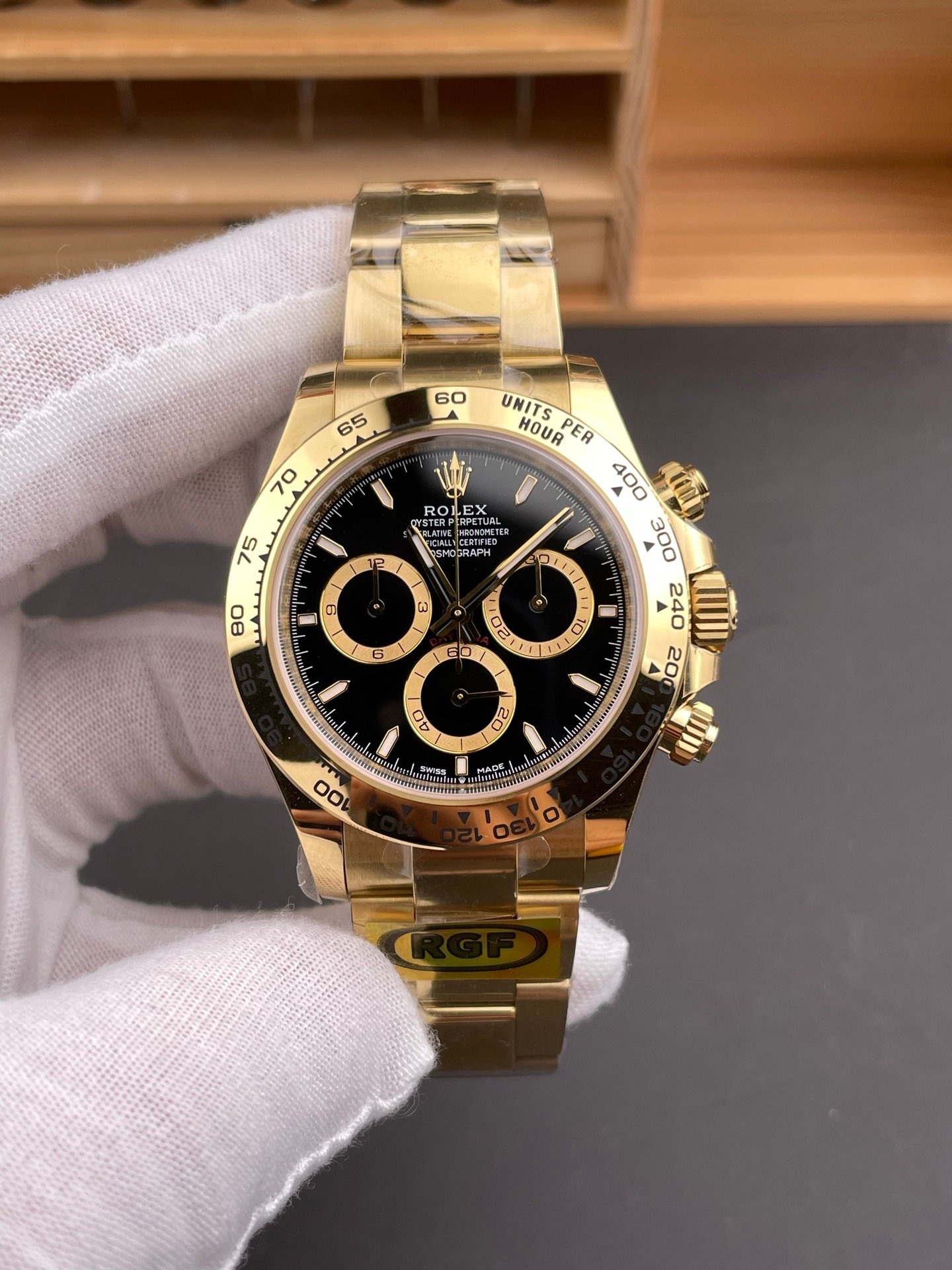 Rolex Daytona Black Gold Full Gold