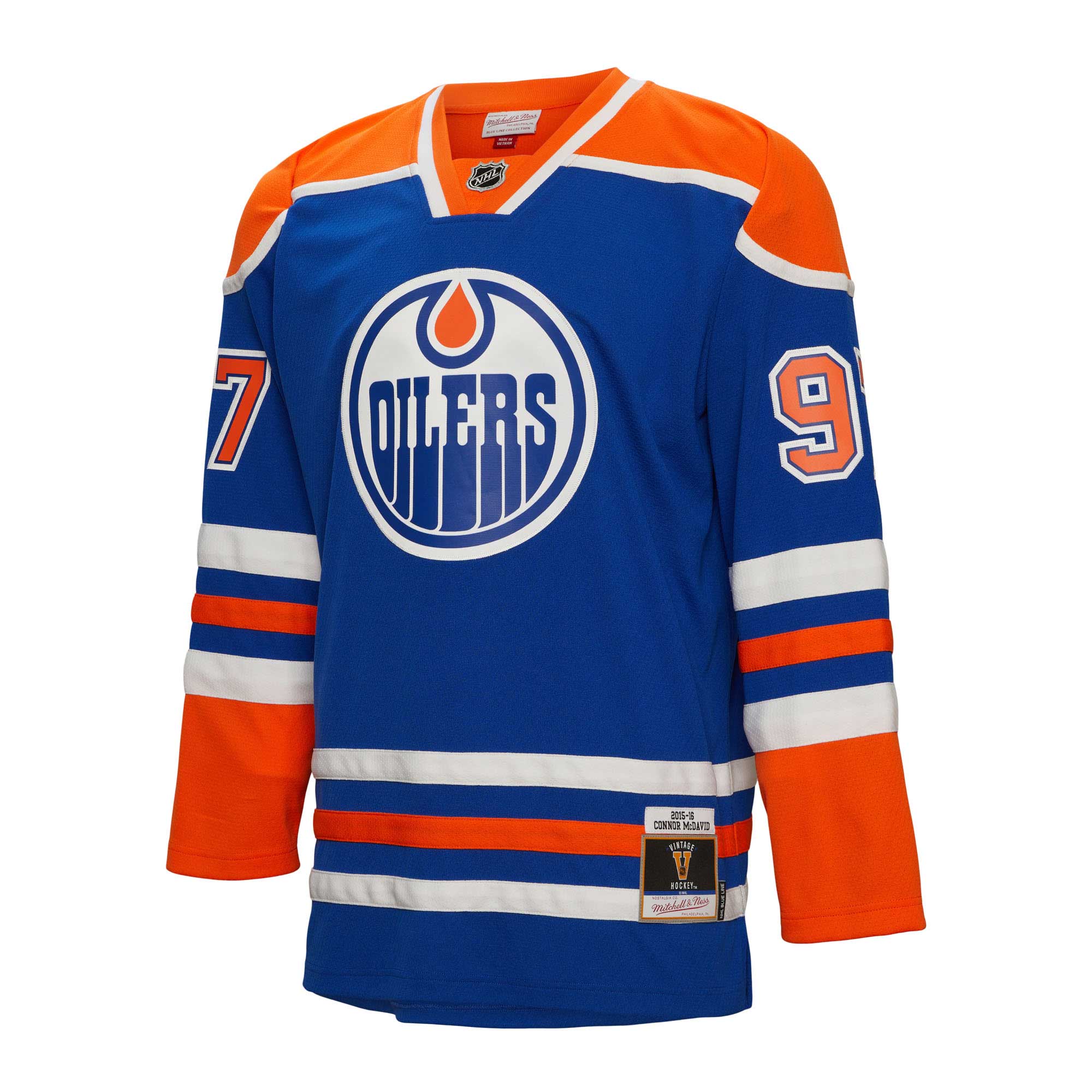 Connor McDavid Edmonton Oilers Mitchell & Ness  2015/16 Blue Line   Jersey – Blue