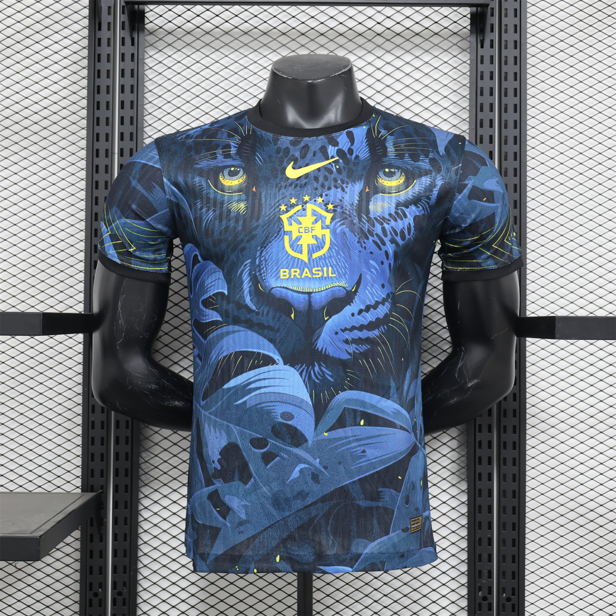Brazil 2024 Black Blue Tiger Jersey - Player Version