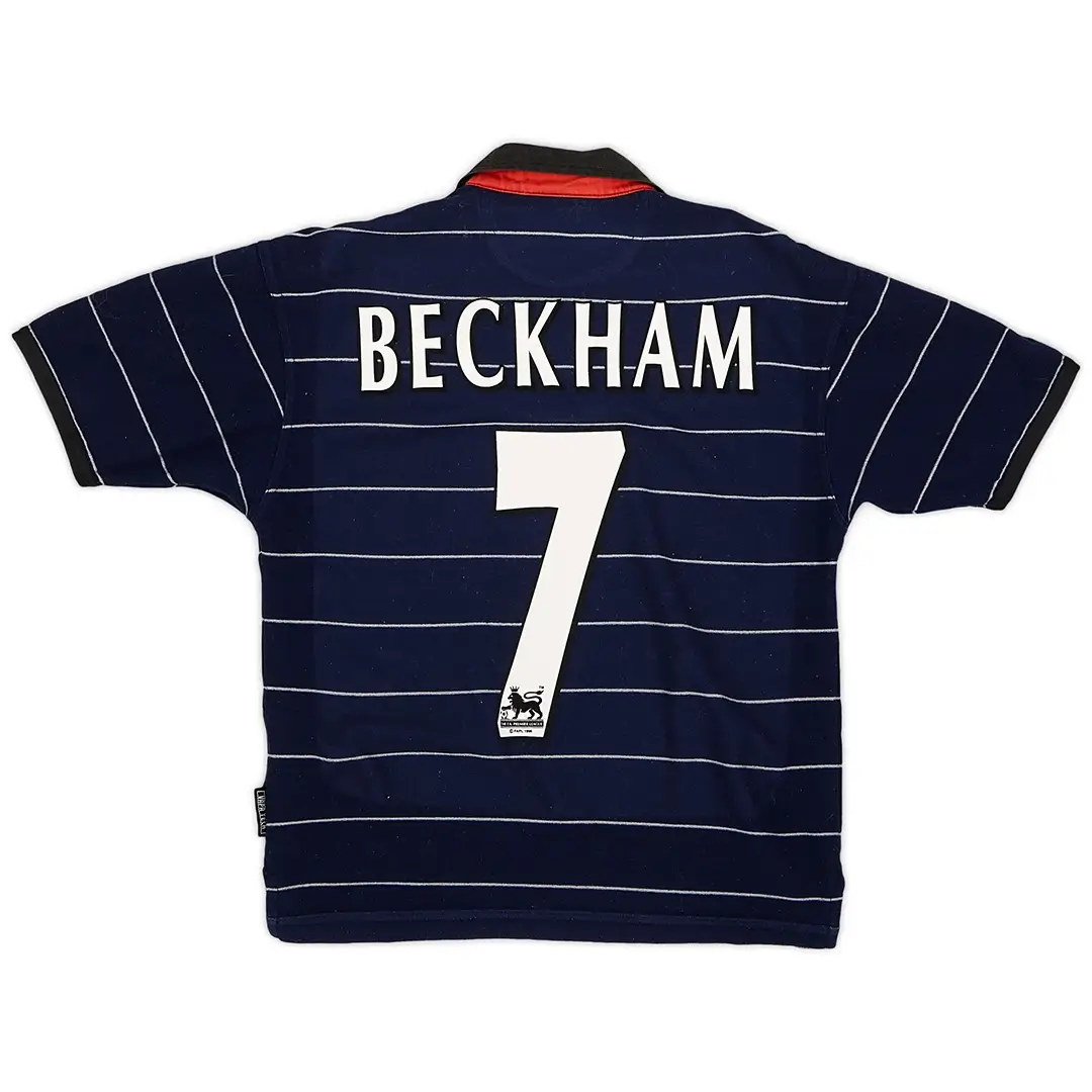 Beckham #7 Retro Manchester United 1999/00 Away Soccer Jersey