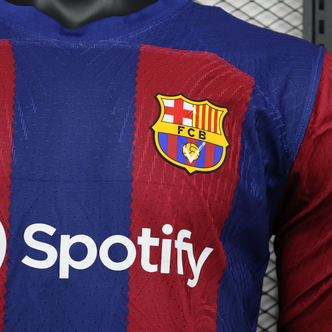 2023/2024 Barcelona Home Long Sleeve Players Edition