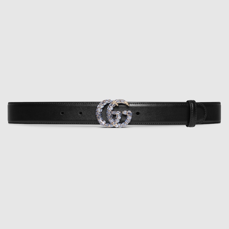GG Marmont thin belt with crystals