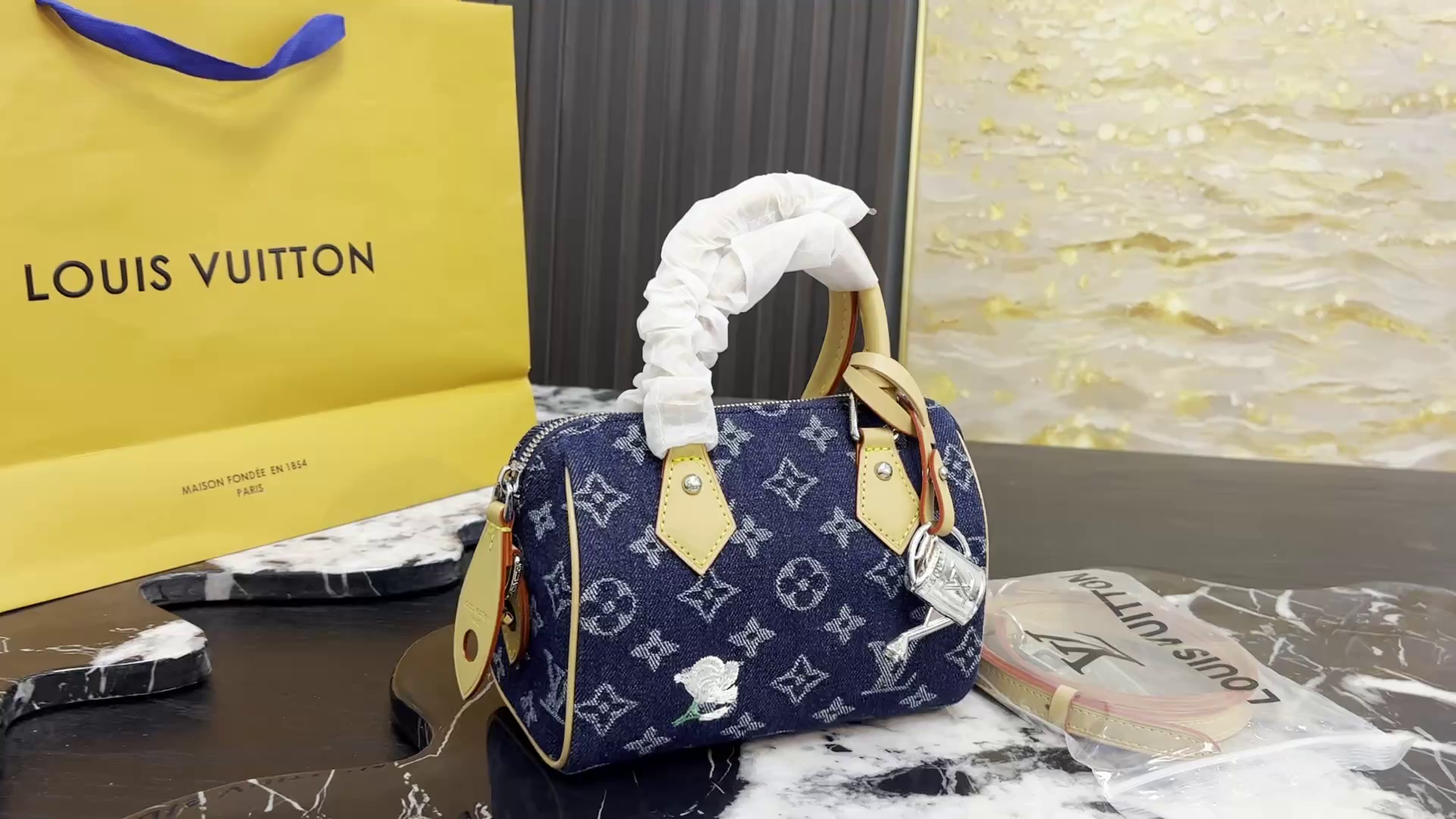LV Denim Pillow Bag
