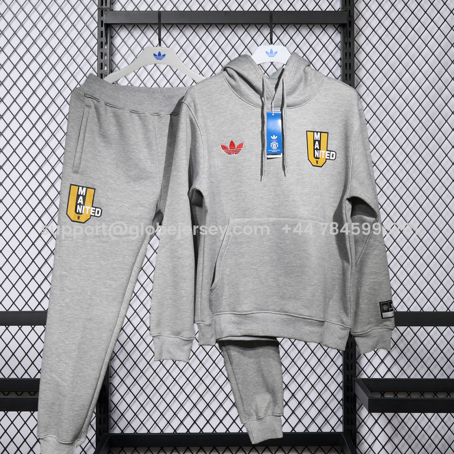 Manchester United 25-26 Pure Color Training Set - Grey Top and Grey Pants