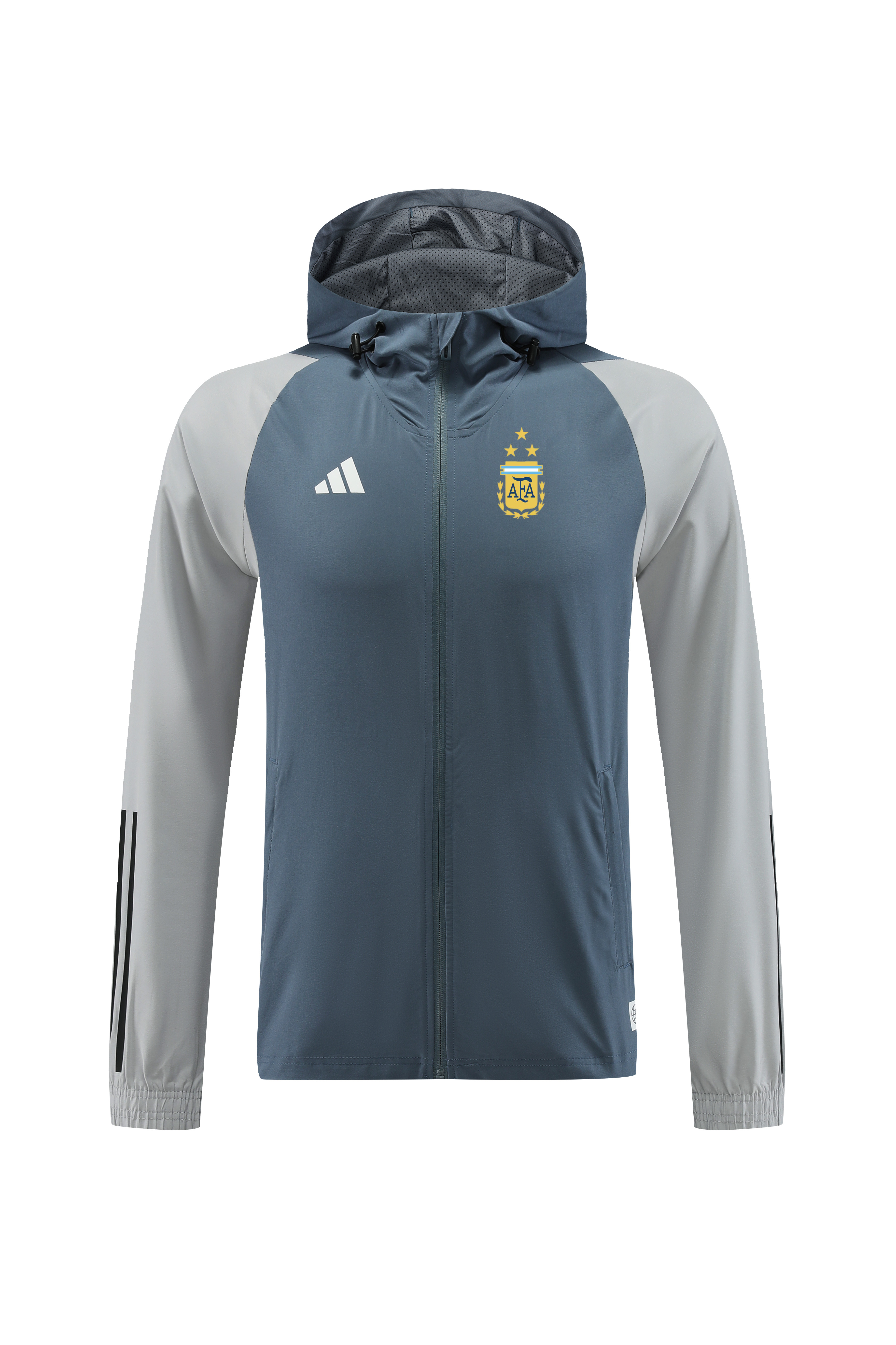 2023/2024 Argentina National Team Gray Long Sleeve Windbreaker