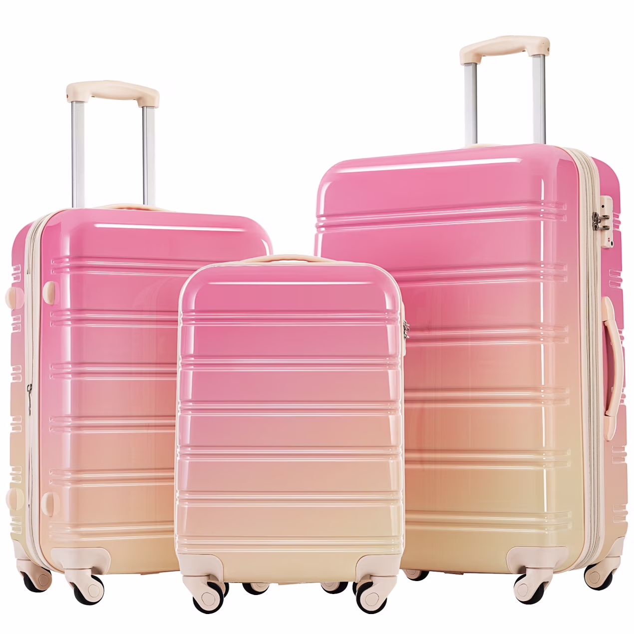 Luggage Sets 3 Piece, Hardside Expandable Ultra Durable PC Lightweight Carry On, Travel Suitcase Set with TSA Lock Spinner Wheels, Multicolor Purple