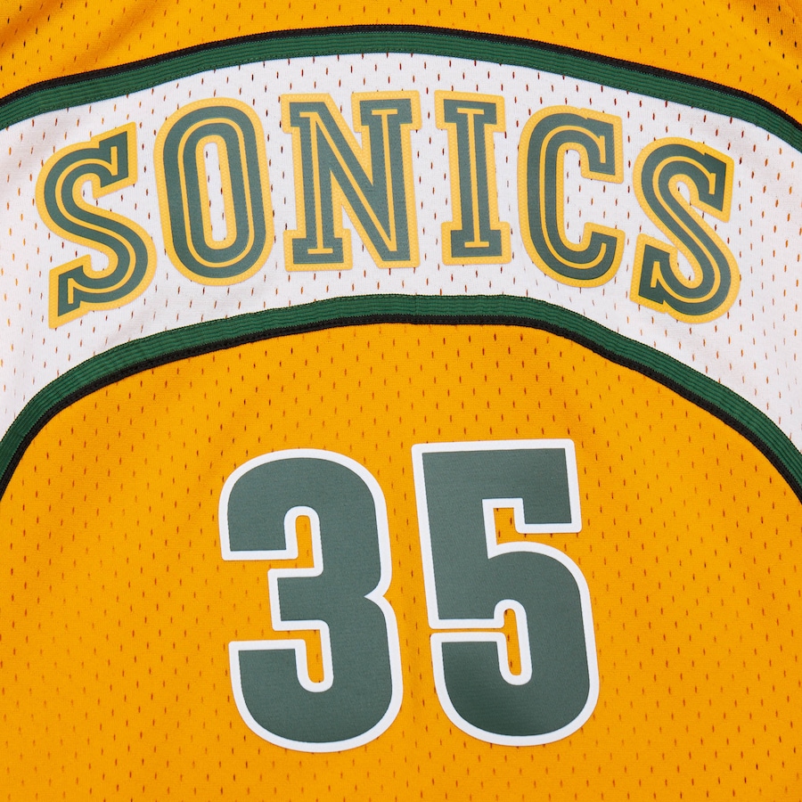 Men's Seattle SuperSonics Kevin Durant Mitchell & Ness Yellow 2007/08 Hardwood Classics Swingman Throwback Jersey