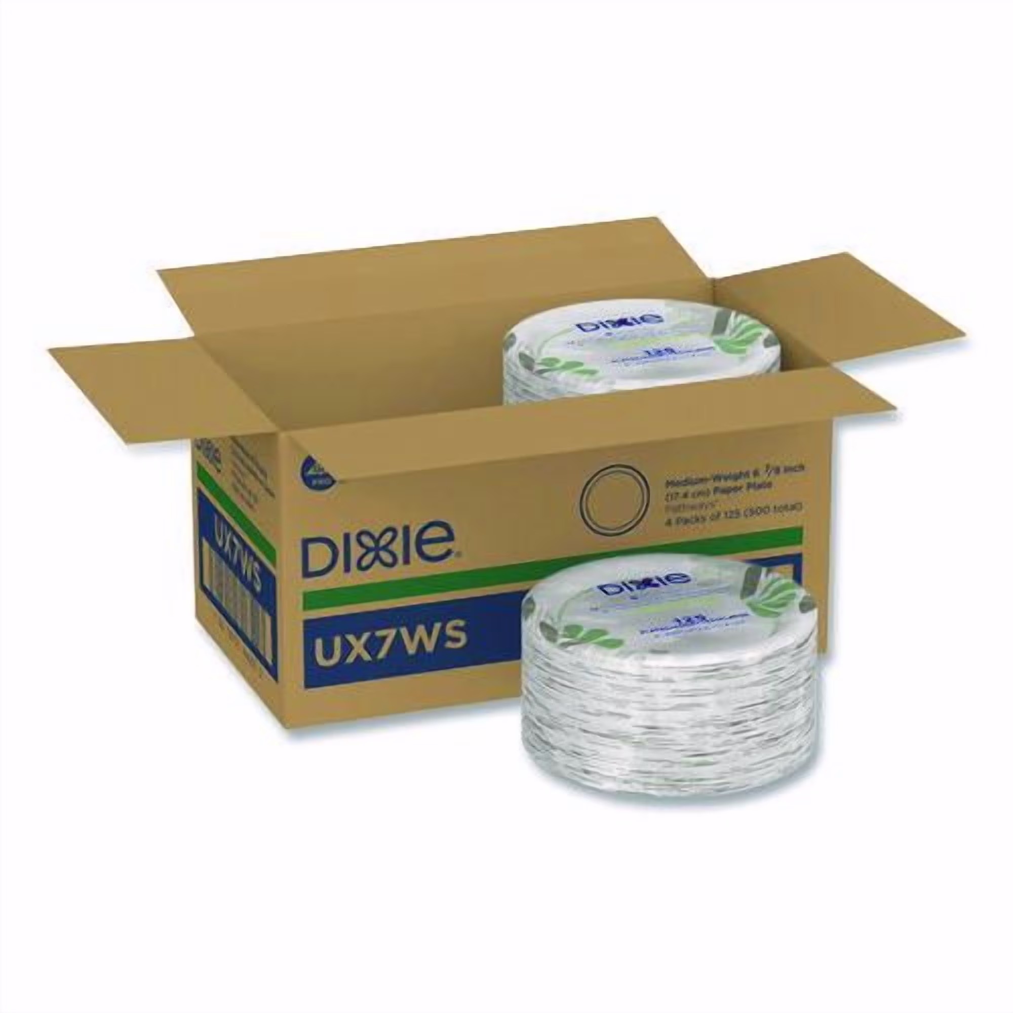 Pathways Soak-Proof Shield Mediumweight Paper Plates, WiseSize, 6.87