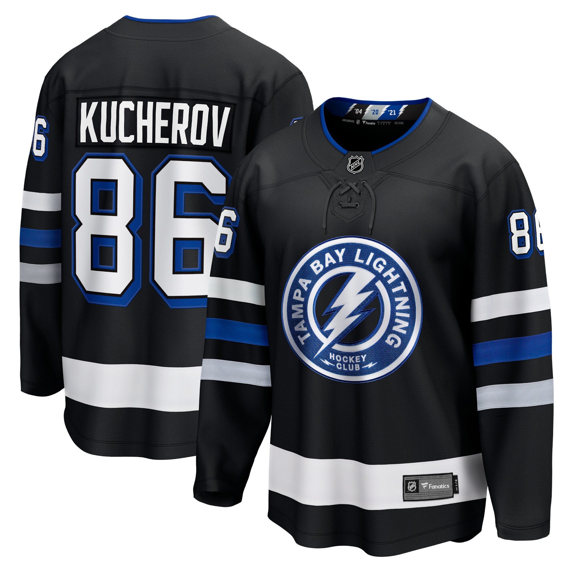 Nikita Kucherov Tampa Bay Lightning Fanatics Alternate Premier Breakaway   Jersey – Black