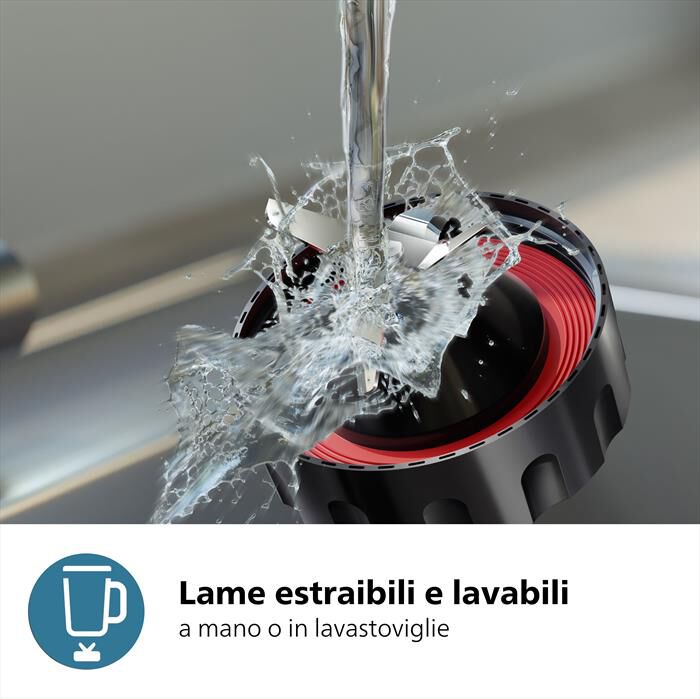 PHILIPS - Frullatore SERIE 5000 HR3041/00-Nero/Metallo