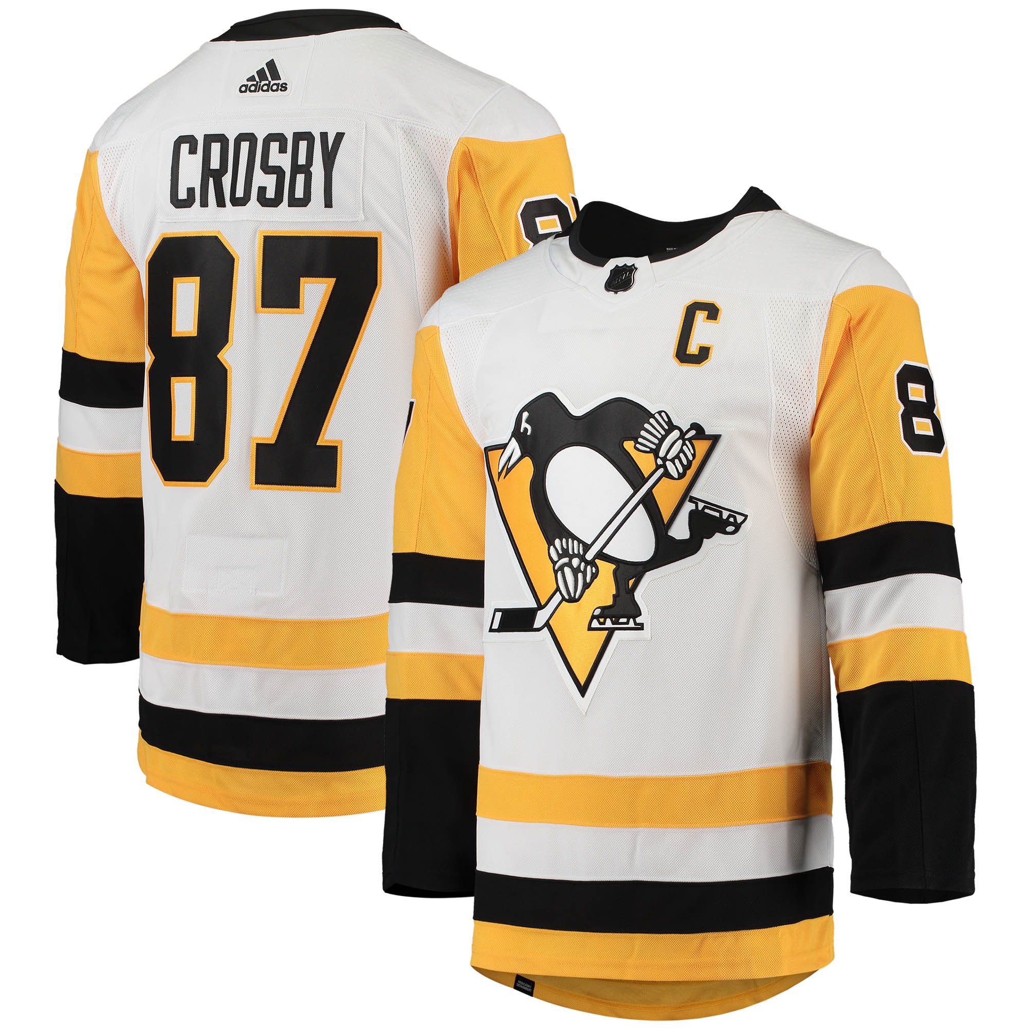 Sidney Crosby Pittsburgh Penguins  Away Primegreen  Pro   Jersey – White