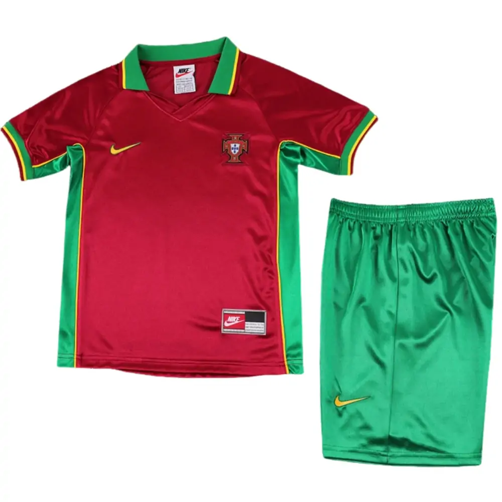 1998 Portugal Home Retro Children's Jersey - Fans Edition