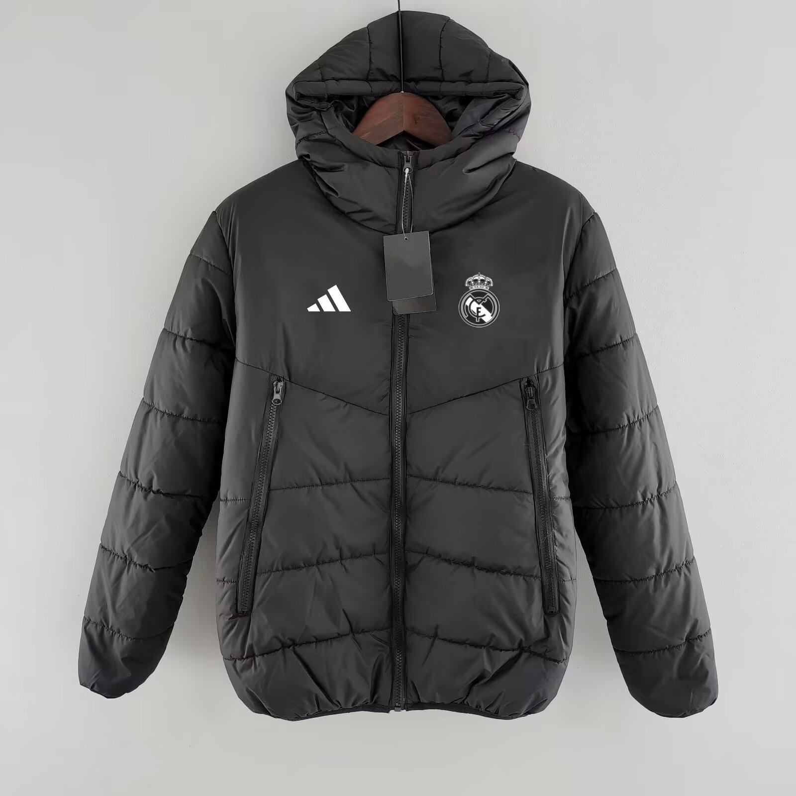 2024/2025 Real Madrid Black Soccer Cotton jacket 1:1 Thai Quality