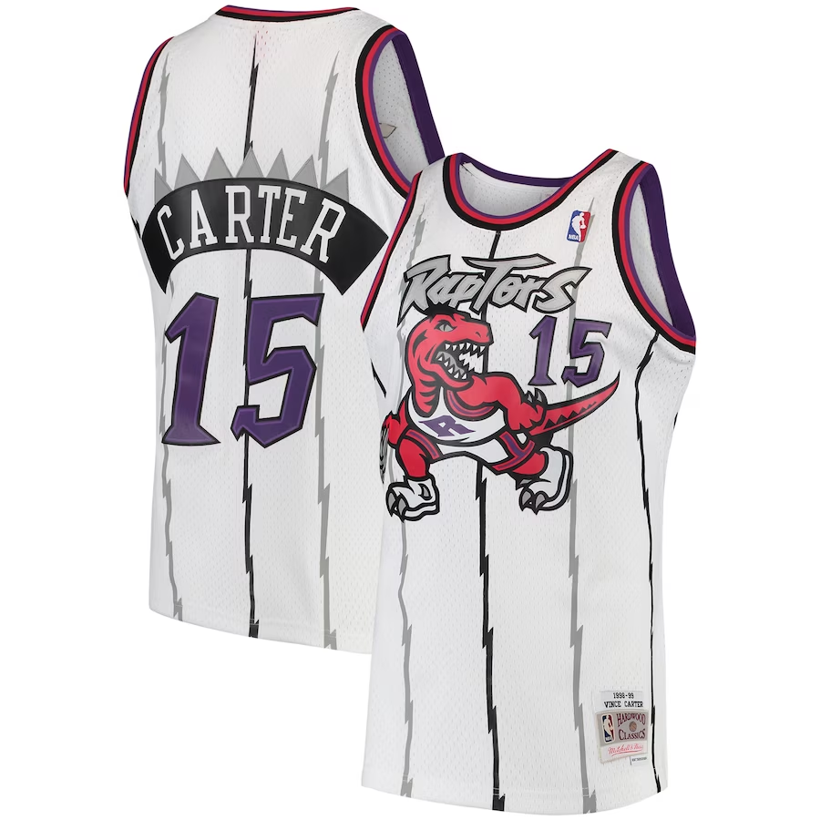 Toronto Raptors Vince Carter White 1998/99 Jersey
