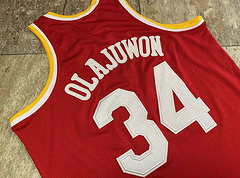 Houston Rockets  #34 Olajuwon Red MN