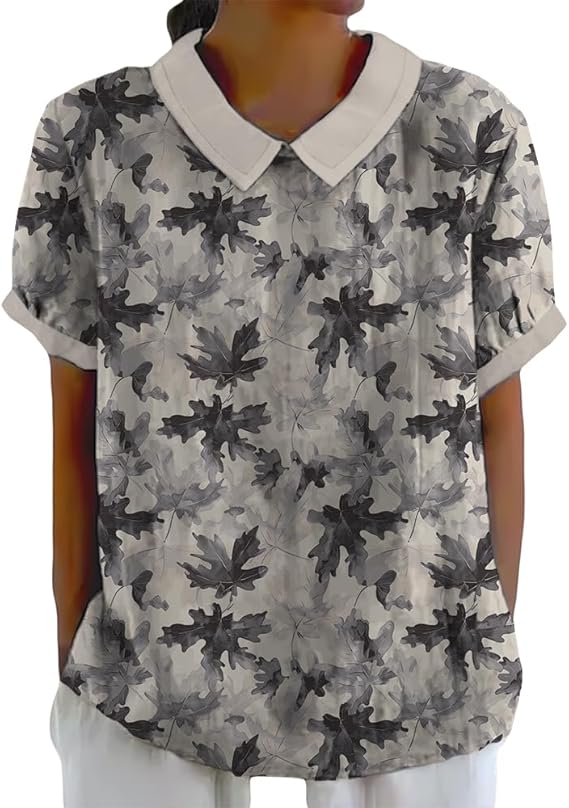 Womens Leaves Print Short