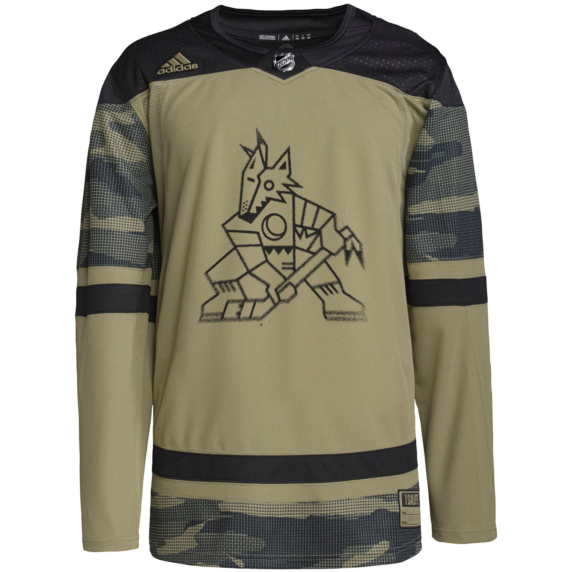 Arizona Coyotes  Military Appreciation Team  Practice Jersey – Camo