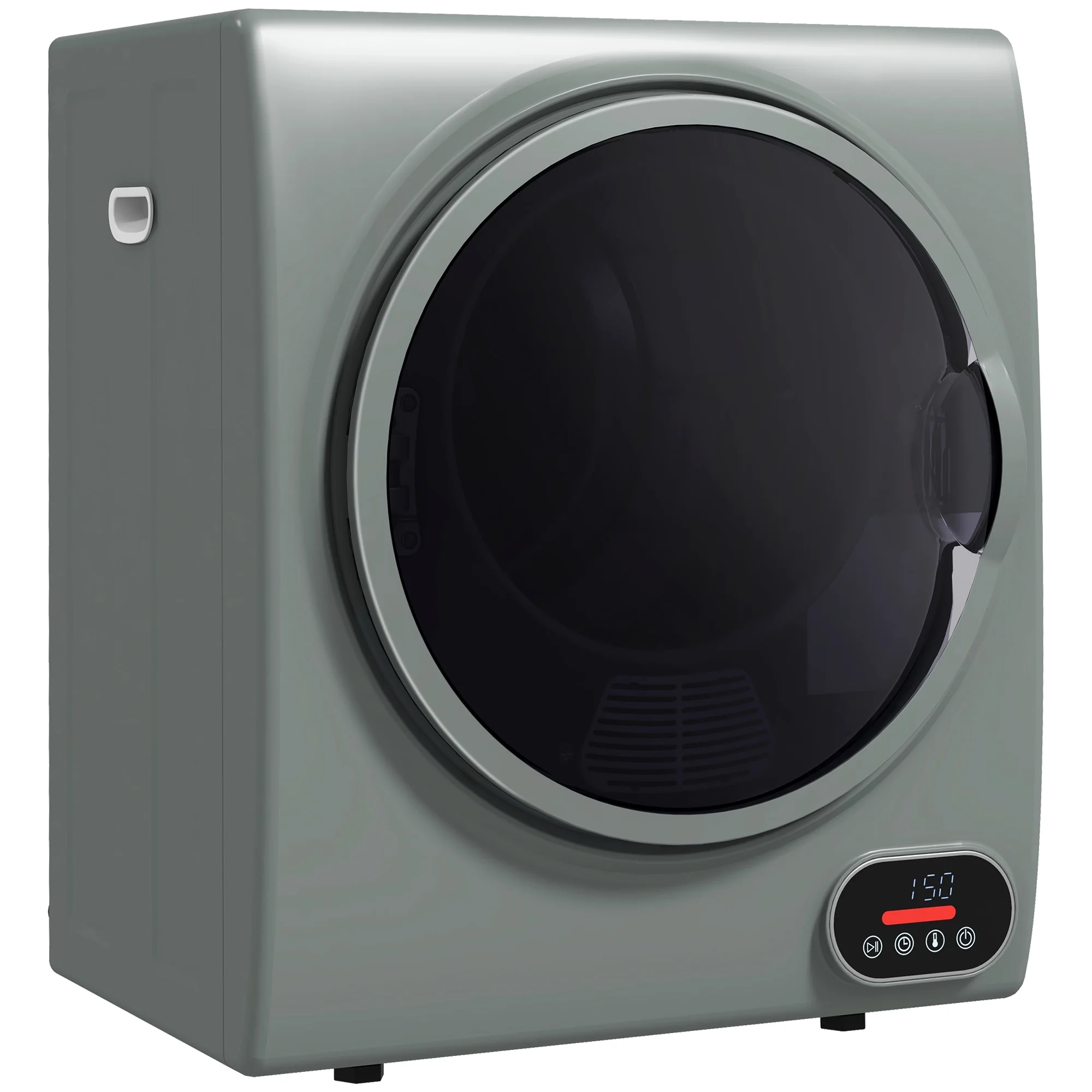 HOMCOM 1.5 cu Ft 120V Charcoal Gray Electric Dryer