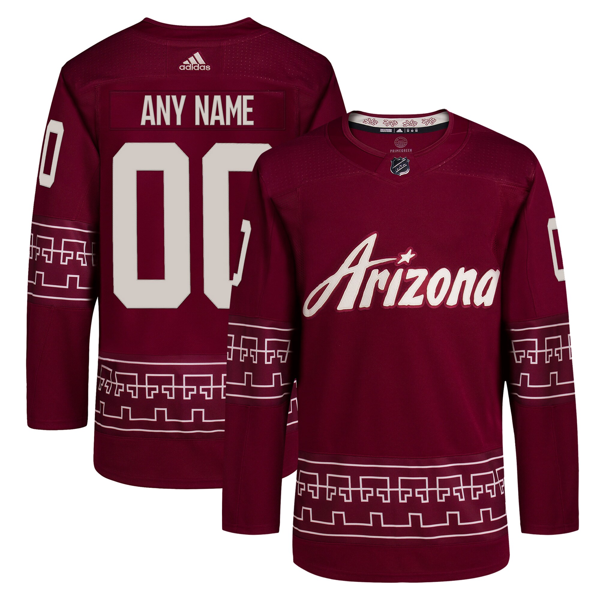 Arizona Coyotes   Alternate  Primegreen  Custom Jersey – Garnet