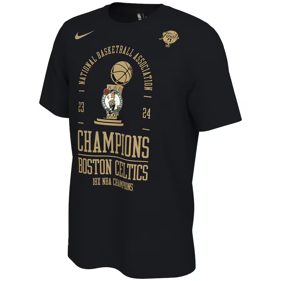Boston Celtics Black 18-Time NBA Finals Champions Locker Room T-Shirt