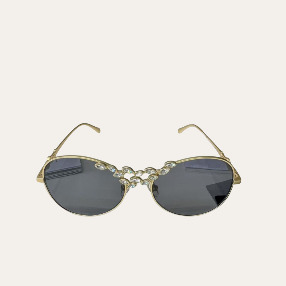 Chanel Pilot Sunglasses Gold For Women A71582 X02570 L9514