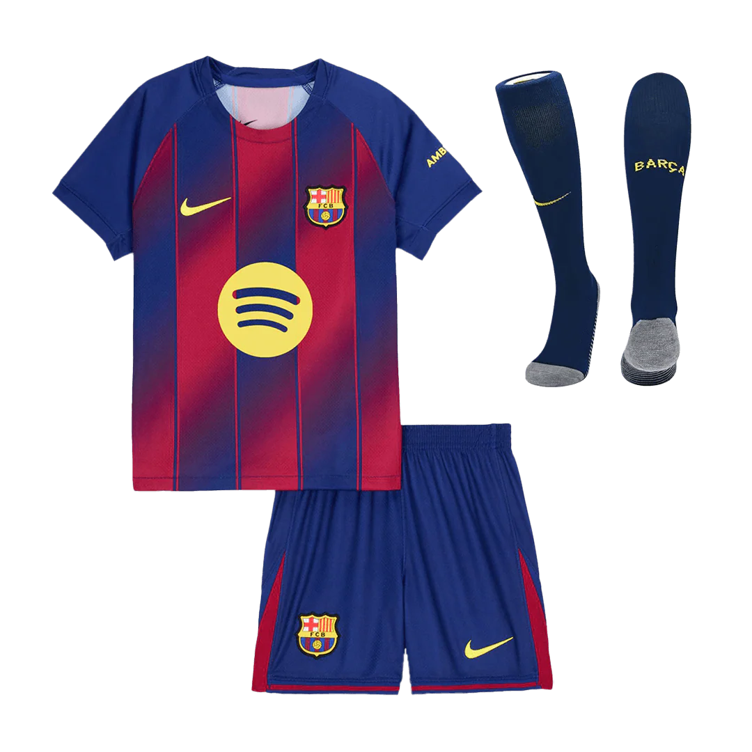 Barcelona Kid's Home 2025/26 Full Kit - Jersey+Shorts+Socks