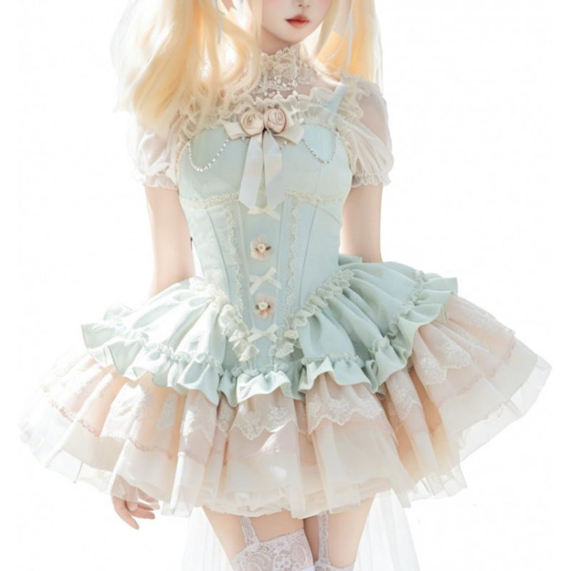 Sweet Lolita Princess Dress Ruffled Tea Party