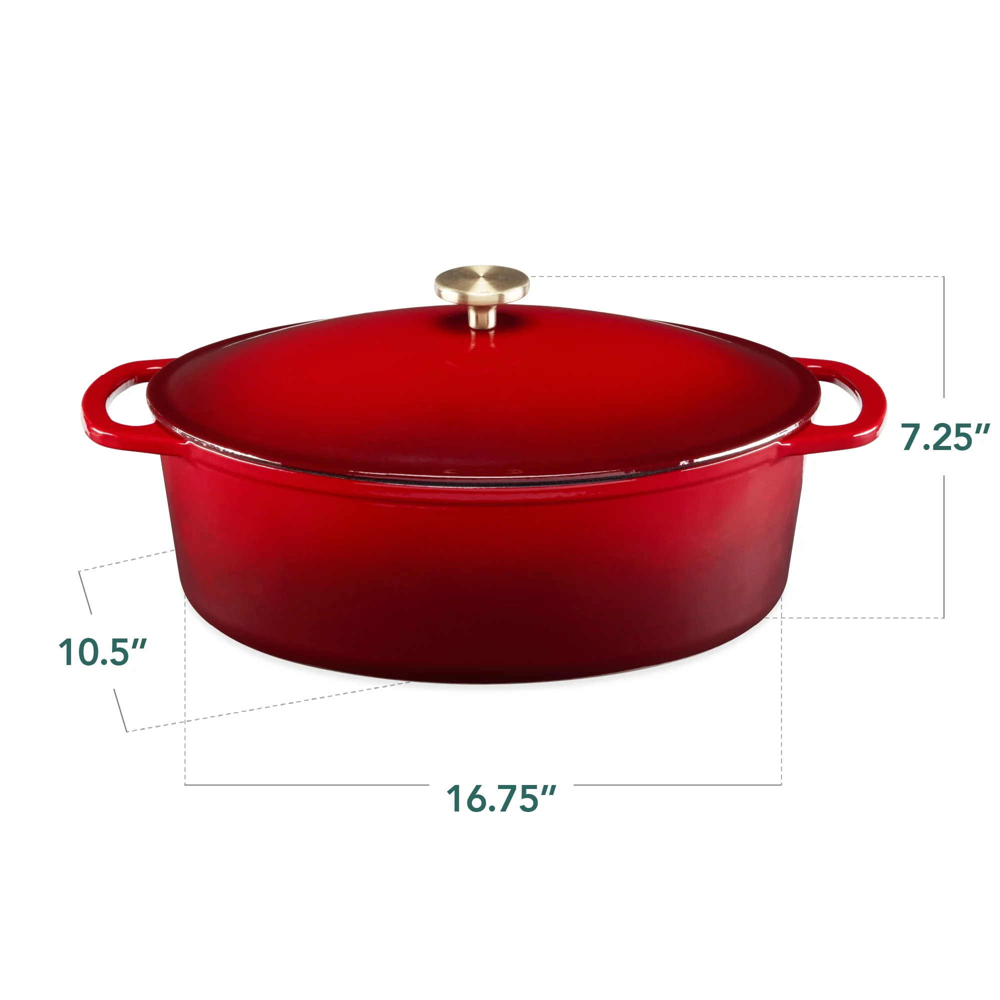 Best Choice Products Oval 7.5 Quart Cast-Iron Dutch Oven, Heavy-Duty w/ Enamel, Side Handles - Vanilla Buttercream