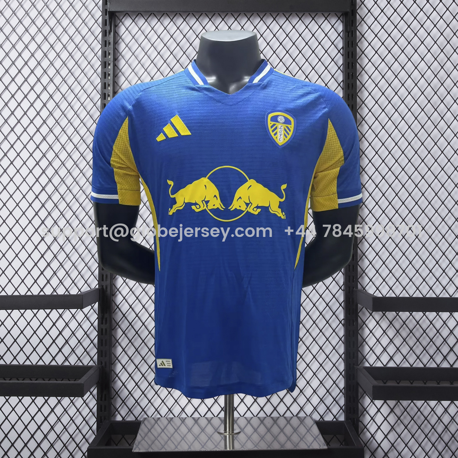 Leeds United 25-26 Away Blue Jersey - Player Version