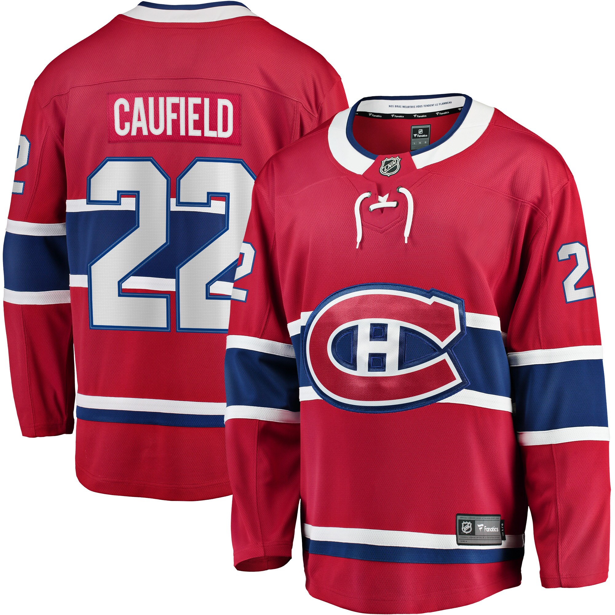 Cole Caufield Montreal Canadiens Fanatics Home Breakaway Replica Jersey – Red