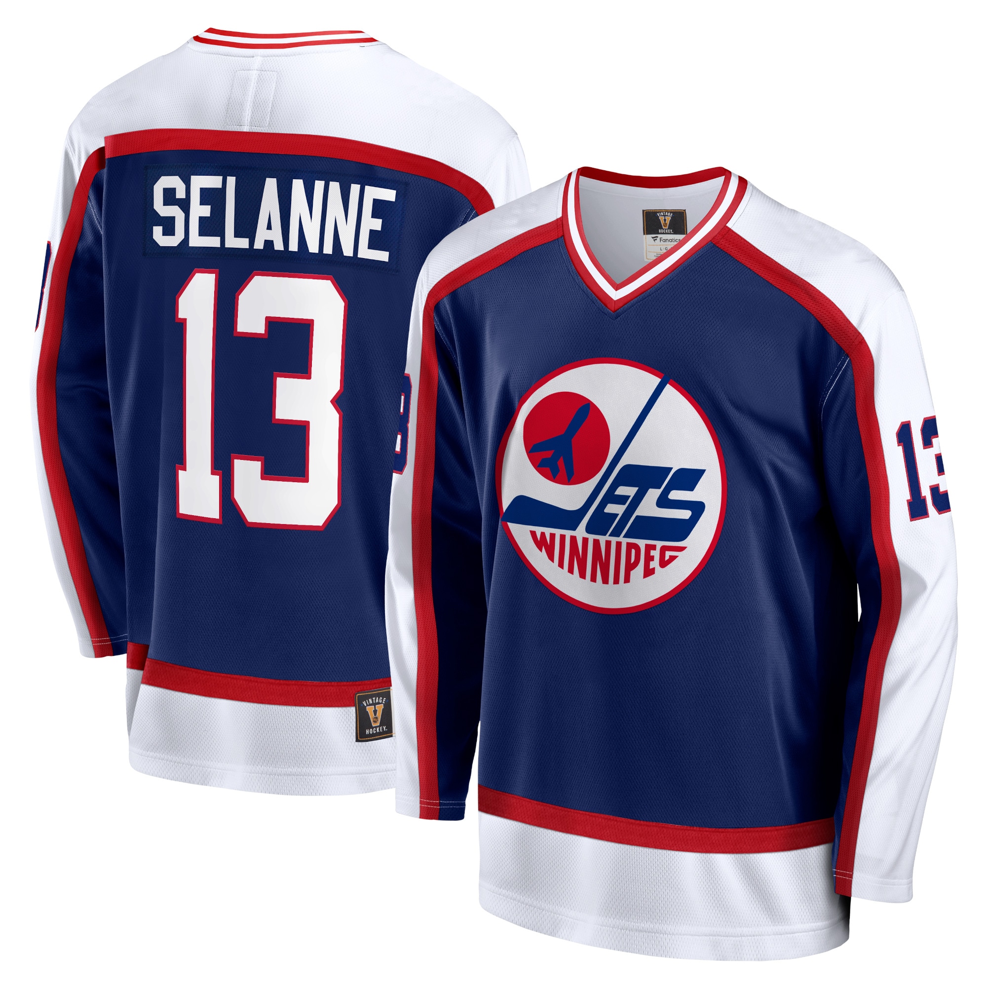 Teemu Selanne Winnipeg Jets Fanatics Breakaway Retired   Jersey – Navy