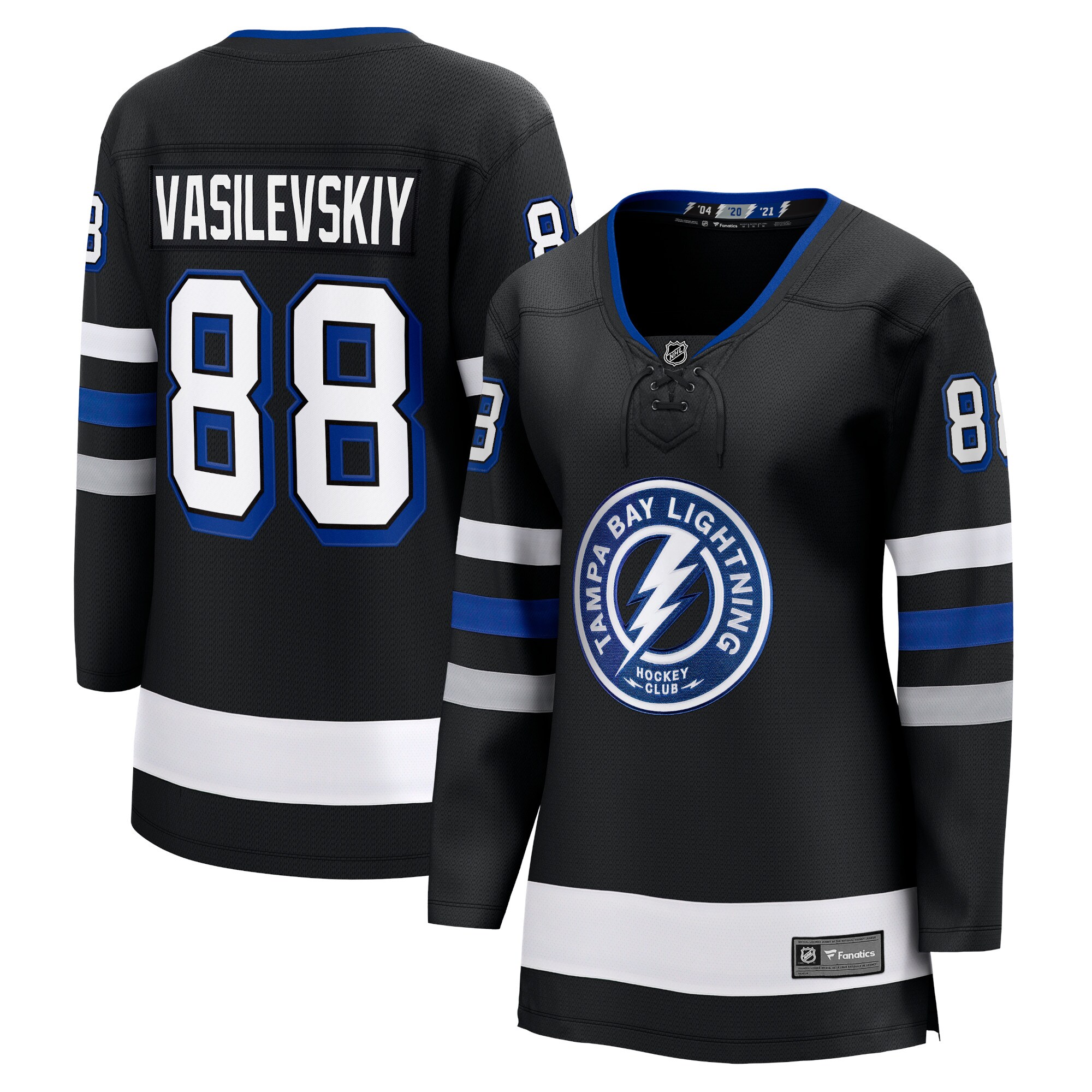 Andrei Vasilevskiy Tampa Bay Lightning Fanatics Women’s Alternate Premier Breakaway   Jersey – Black