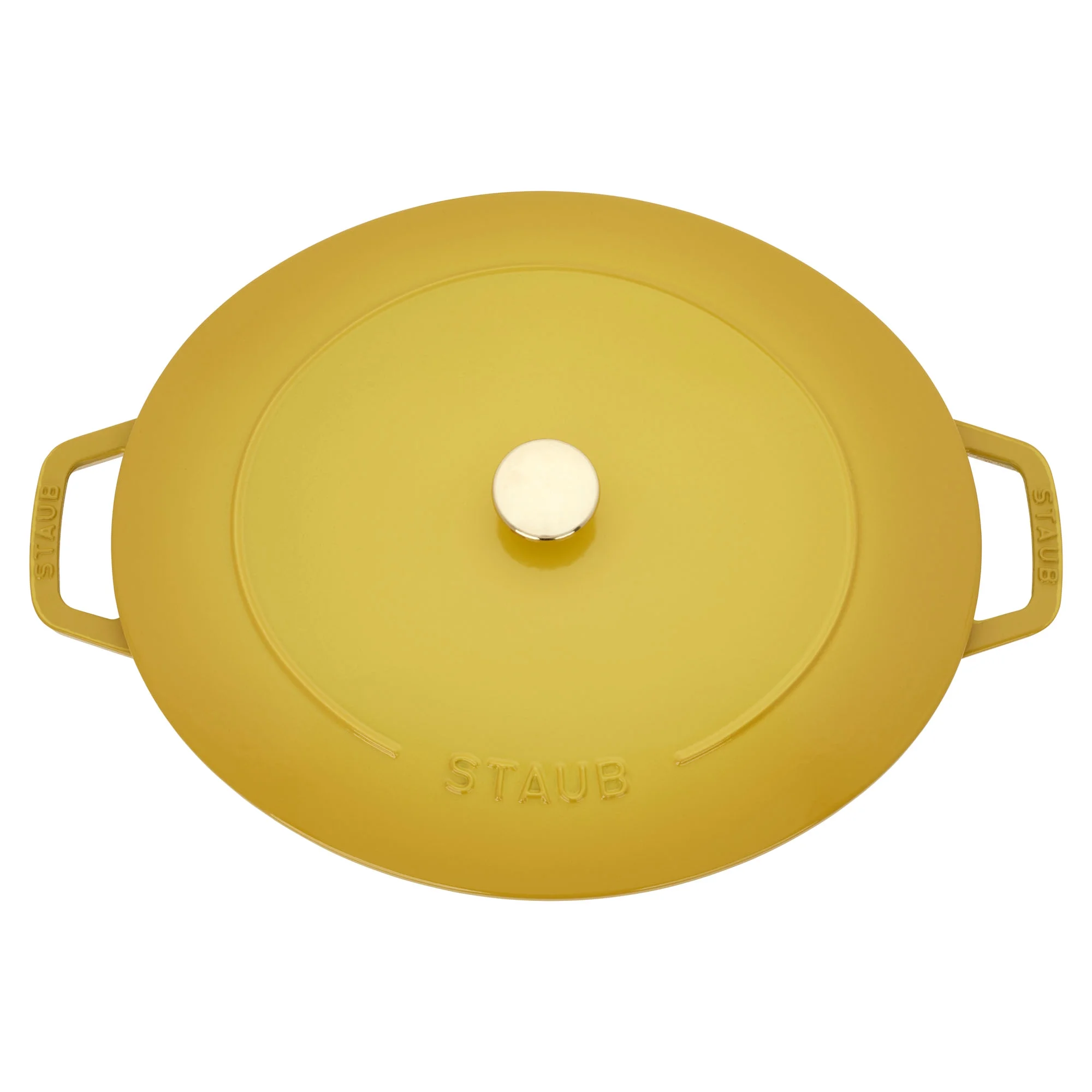 Staub Cast Iron 6.25-qt Shallow Oval Dutch Oven - Citron