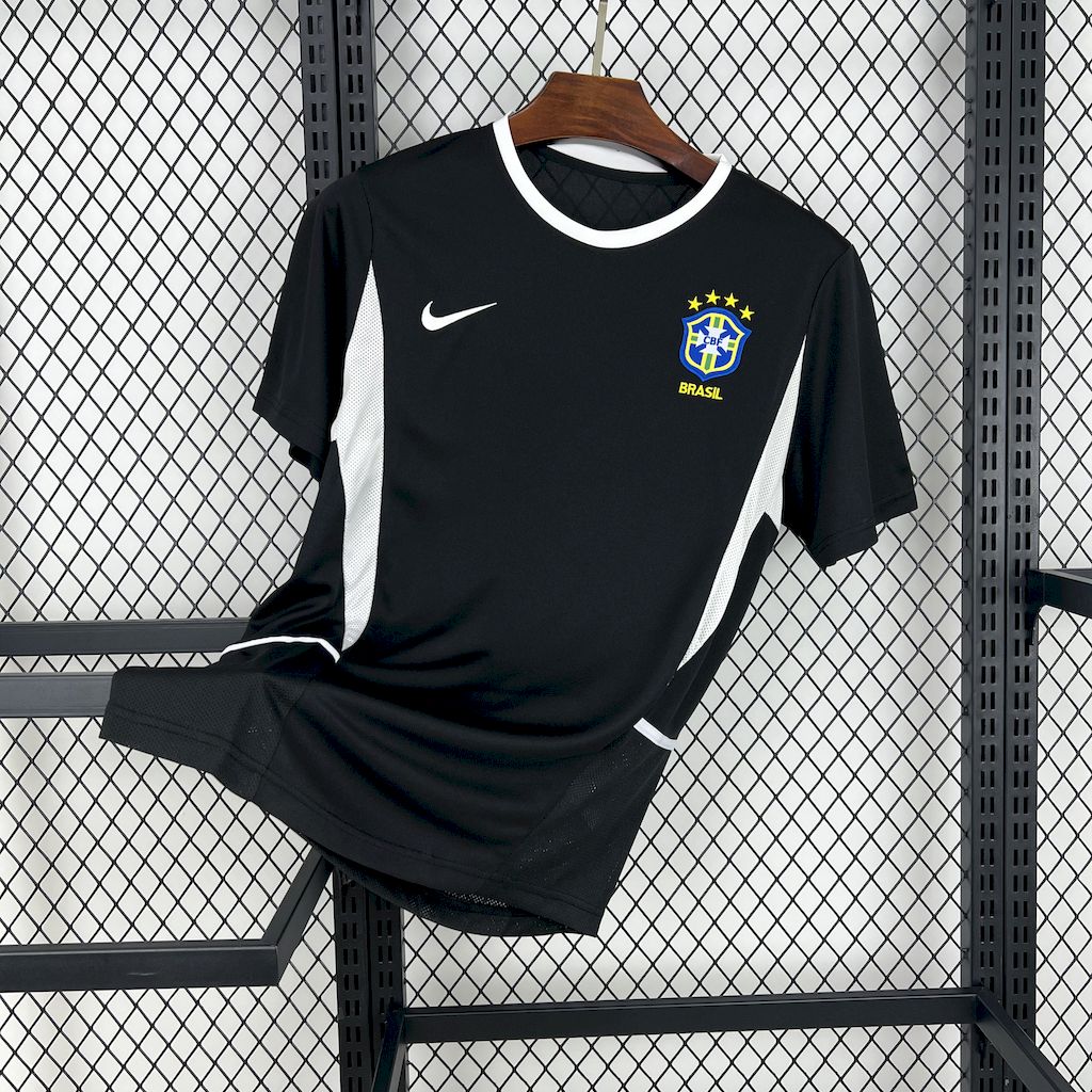 Retro Brazil 2002 Black Goalkeeper Jersey