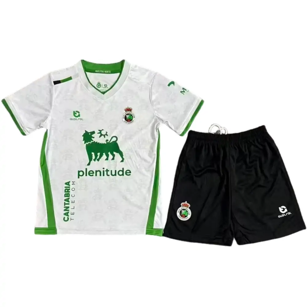 2025-26 Racing Santander Home Kids' Jersey Set - Fans Edition