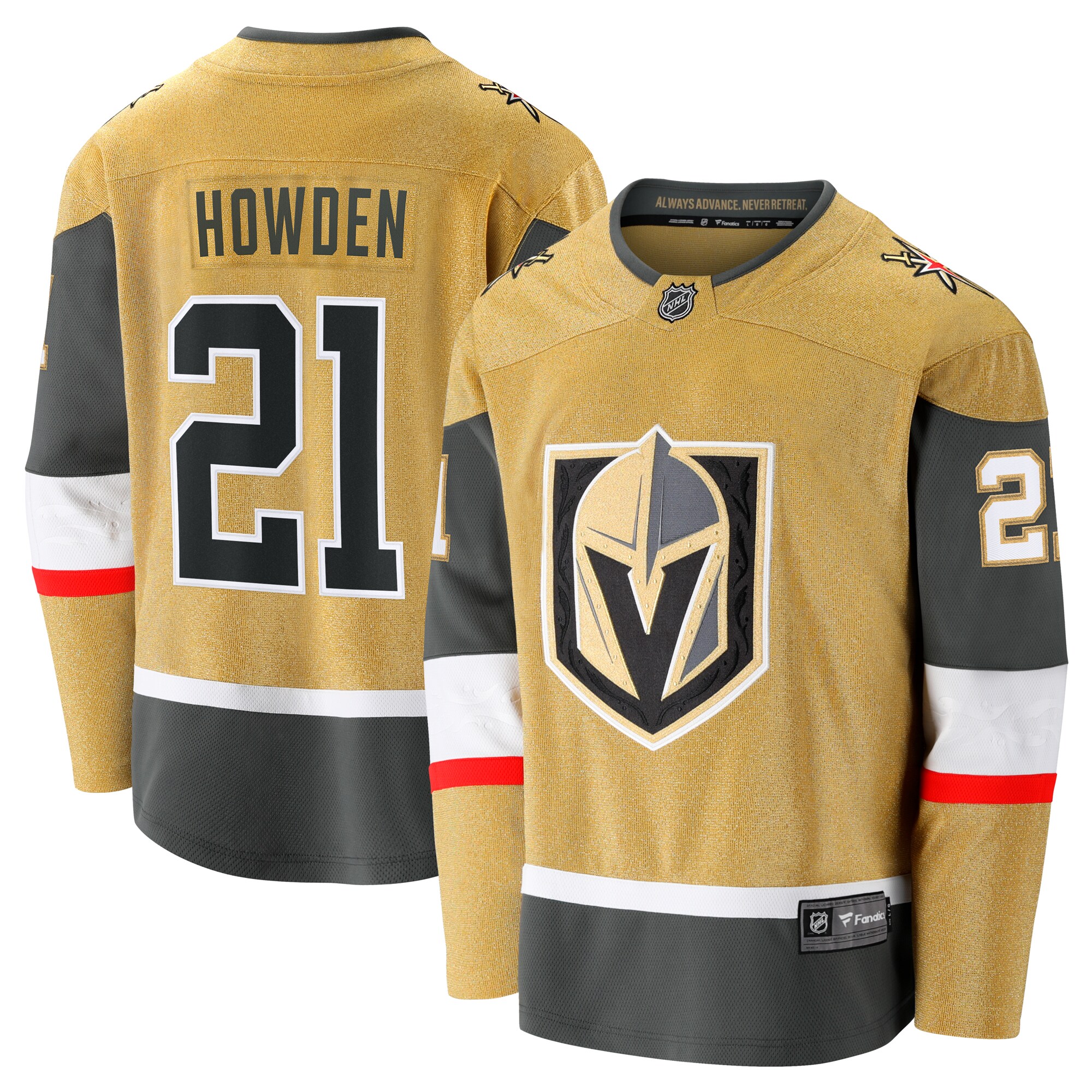 Brett Howden Vegas Golden Knights Fanatics Home Premier Breakaway   Jersey – Gold