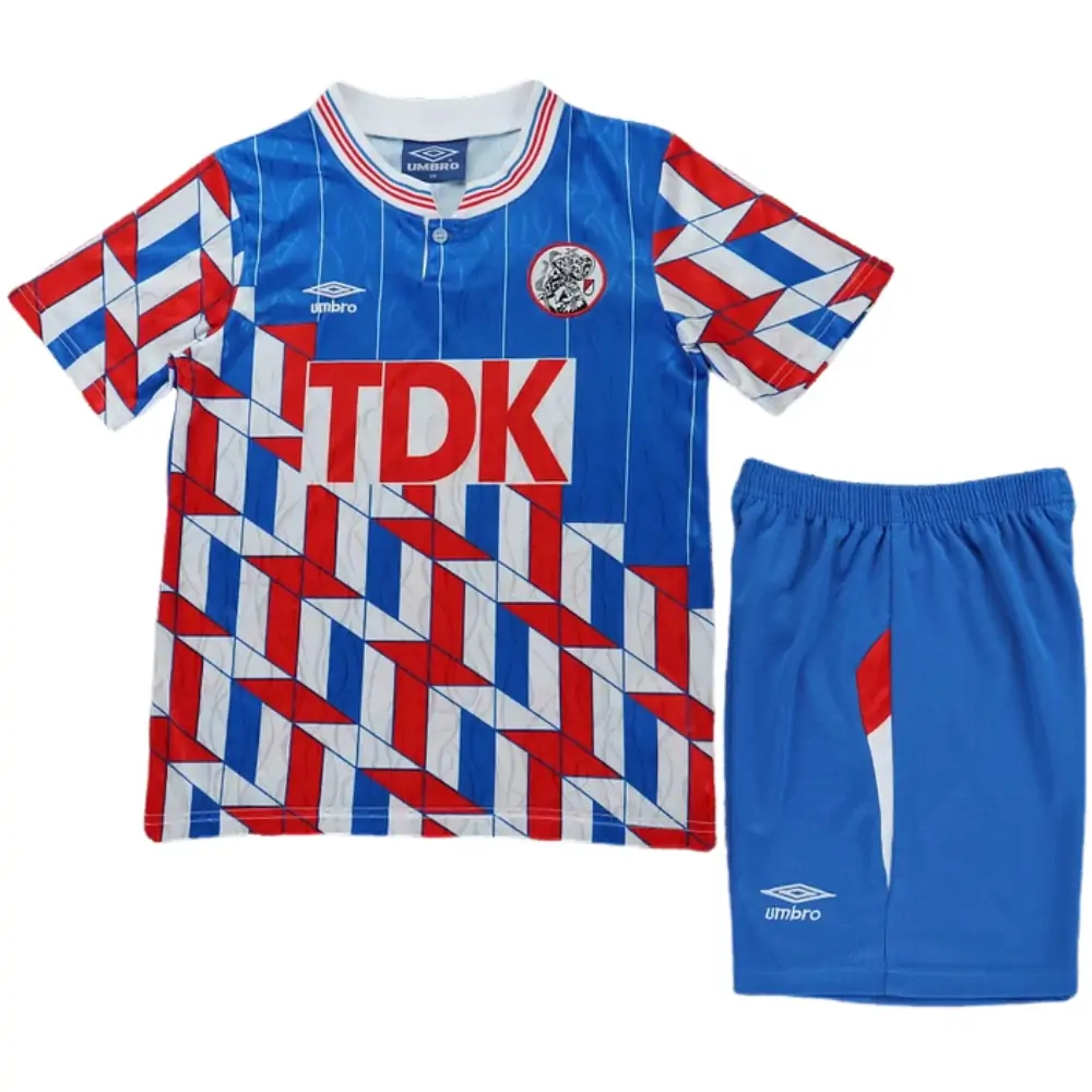 1989-90 Ajax Away Retro Children's Jersey Set - Fans Edition