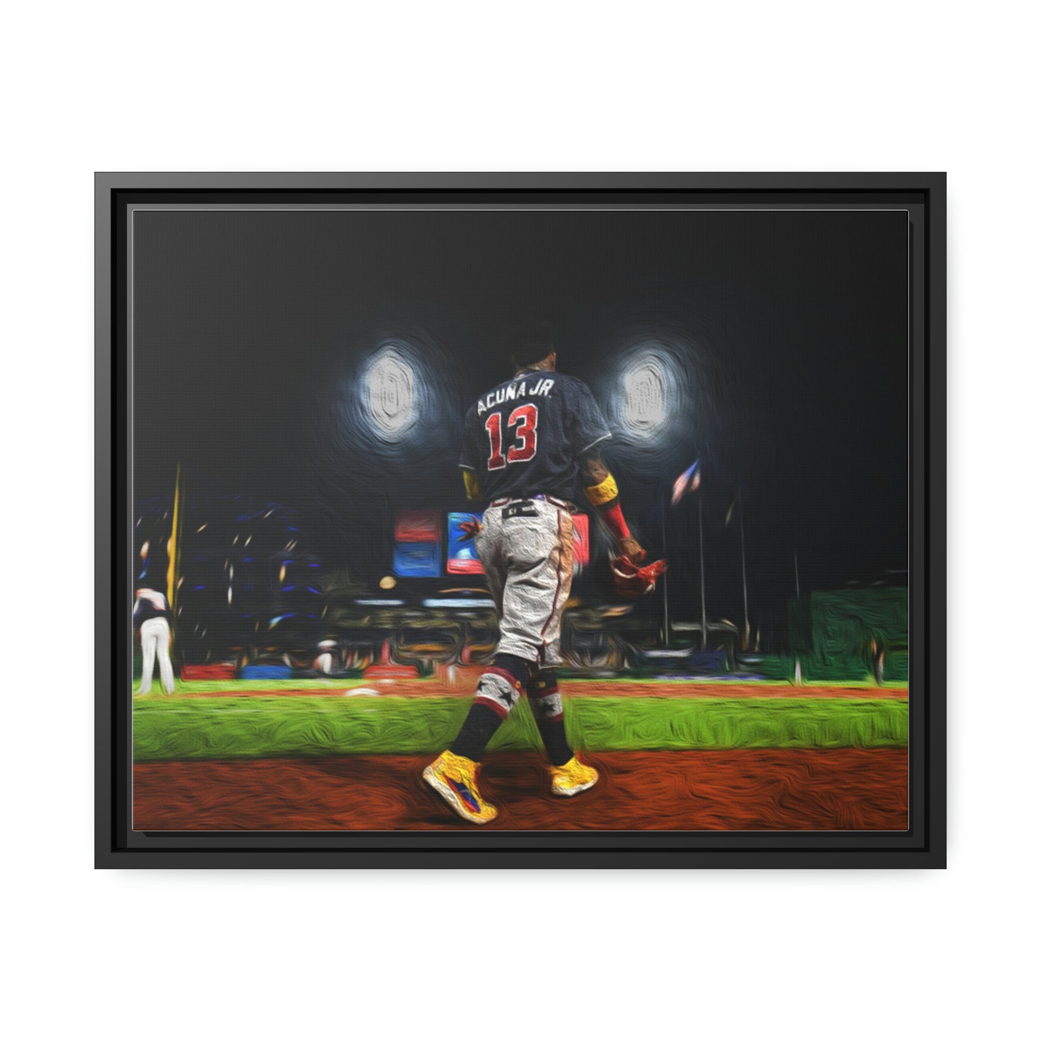 Ronald Acuna Atlanta Braves Future Star Premium Wall Art Framed Canvas