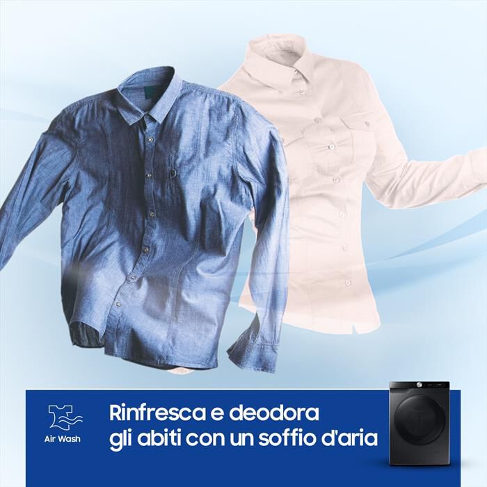 SAMSUNG - Lavasciuga WD90DG6G94BBU3 9/5KG Classe A-nera con oblò e display nero