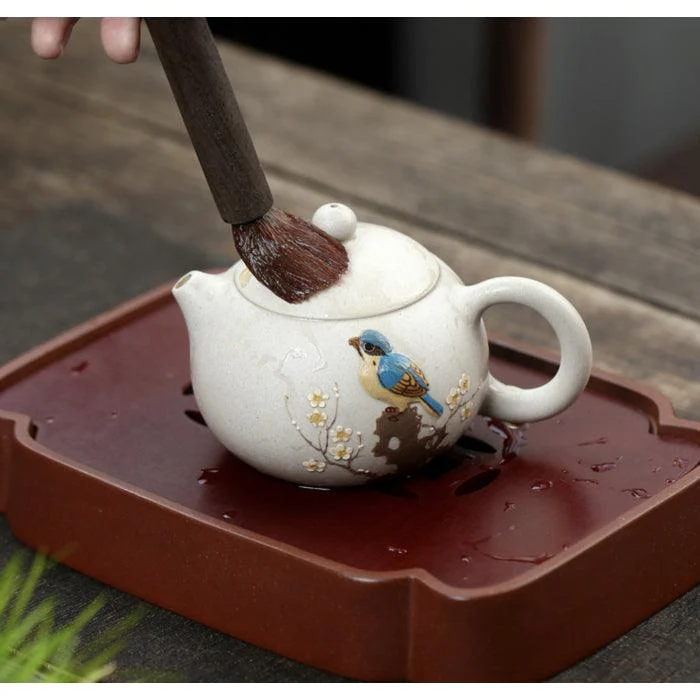 Yixing Teapot White Jade Duan Ni Clay 250ml