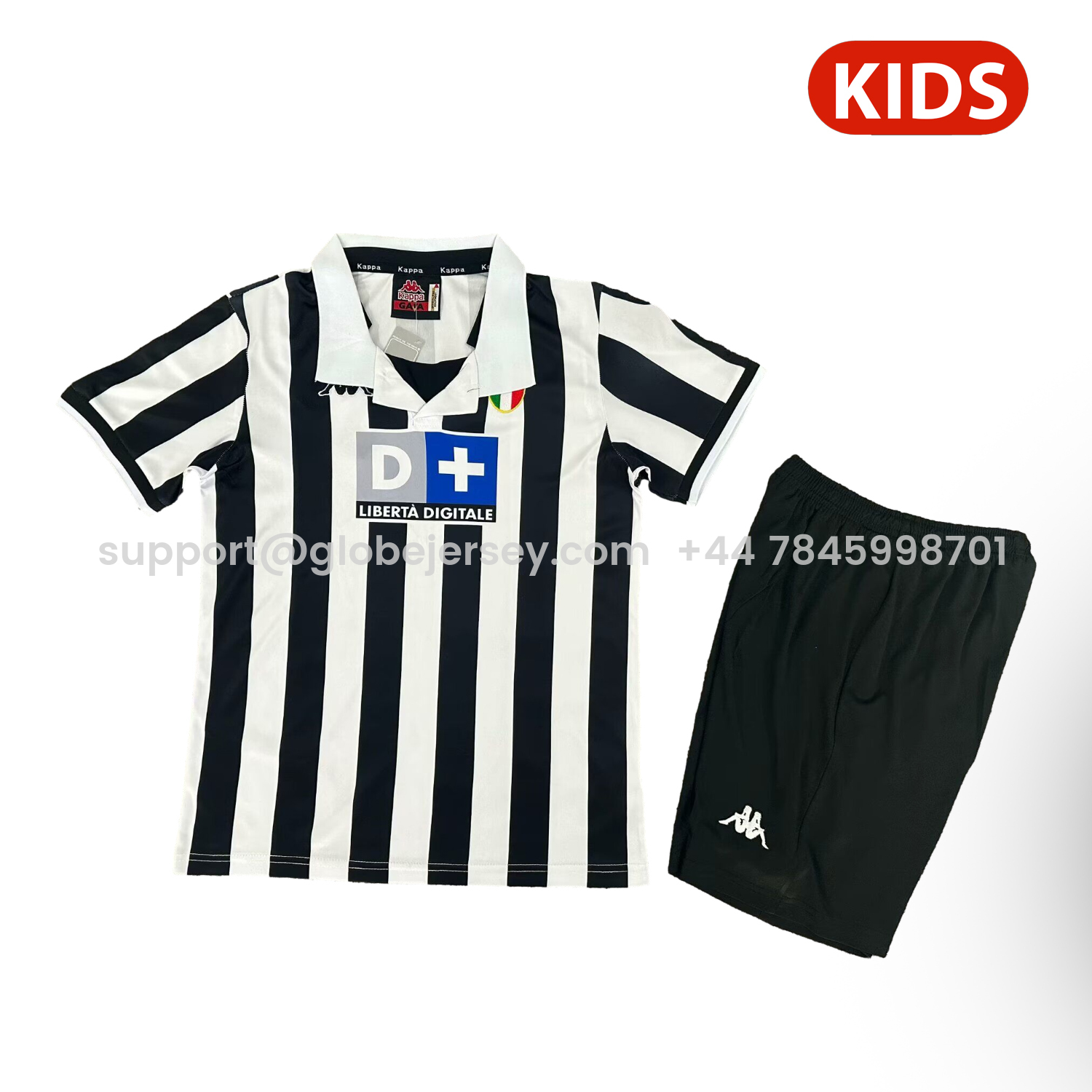 Retro Juventus 1998-99 Home Kids Kit