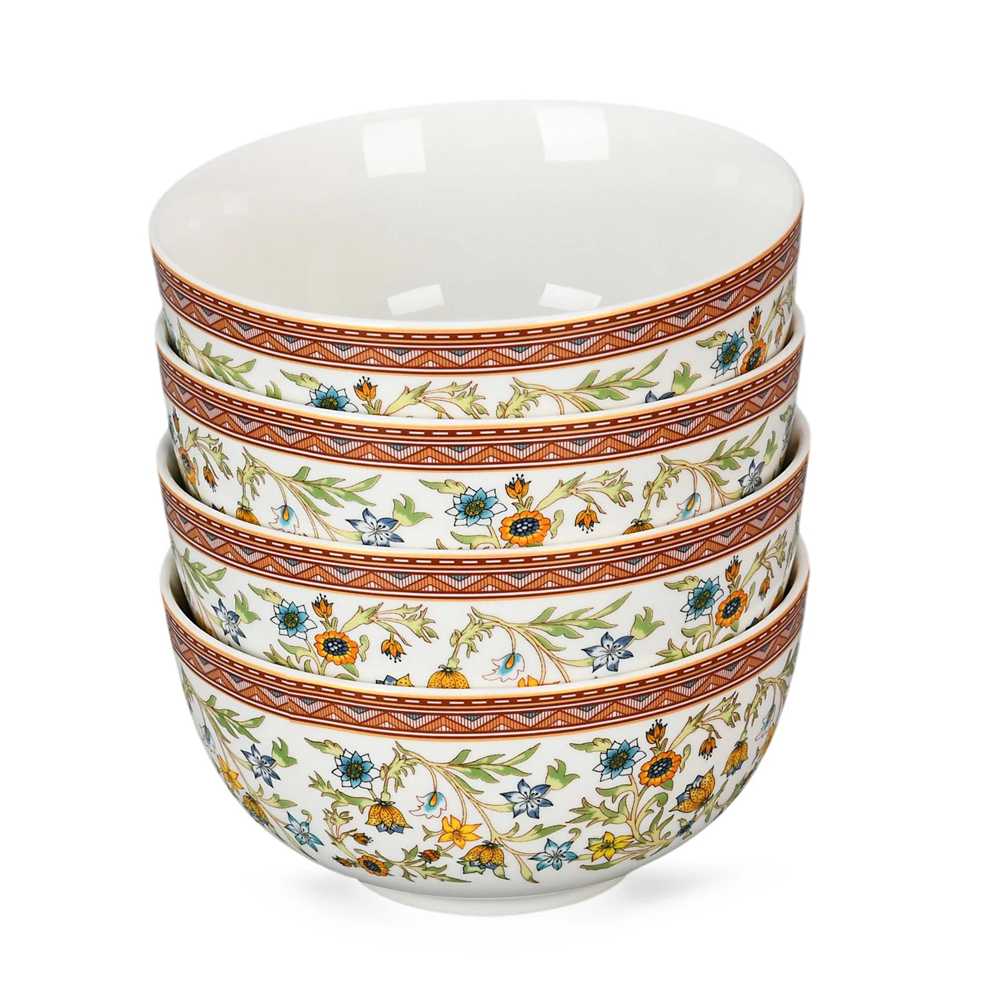 STPgoods Fleurs des Prairies Bone China Dinnerware Set of 16 Service for 4 in Gift Box