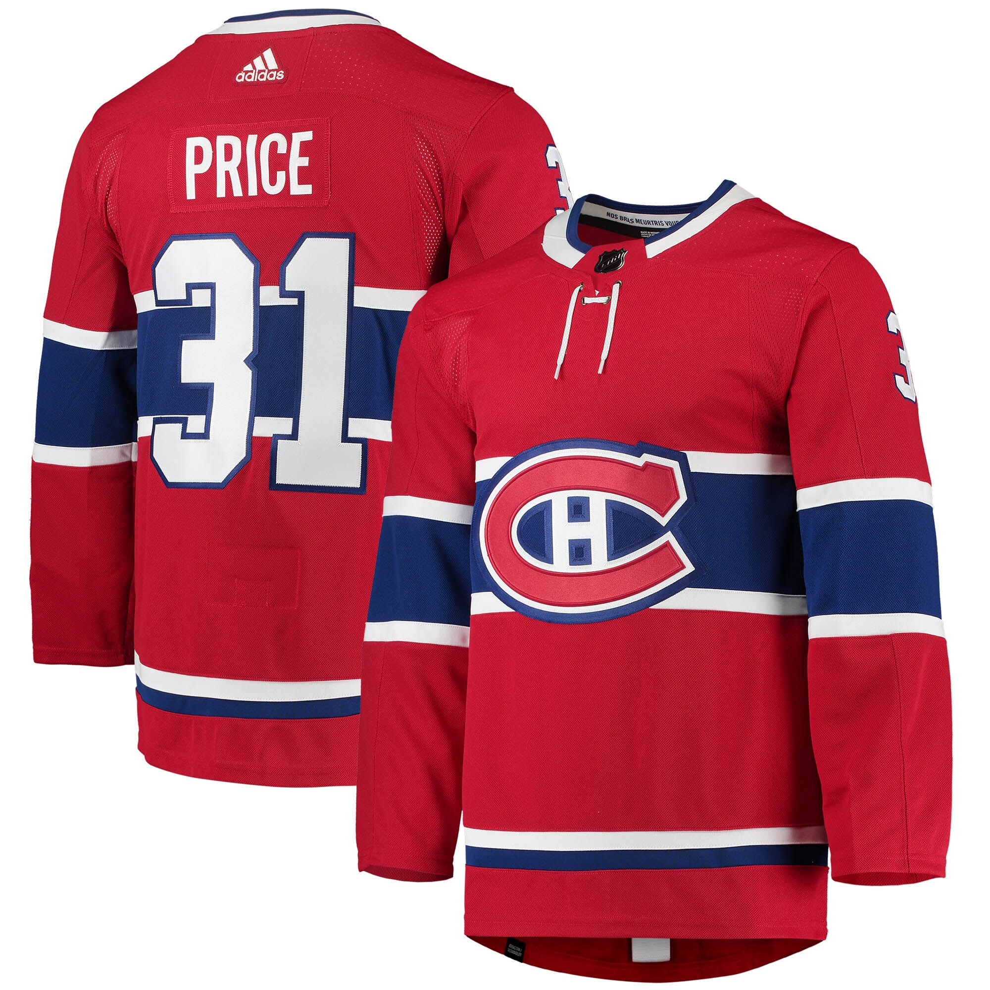 Carey Price Montreal Canadiens  Home Primegreen    Jersey – Red