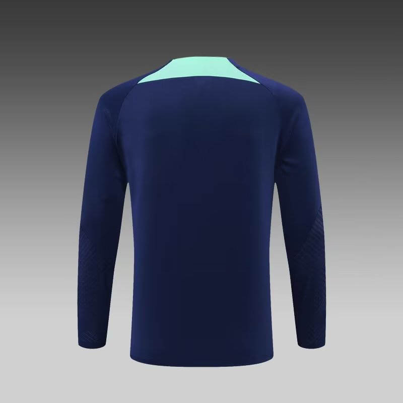 2022/2023 Internazionale Milan Half-Pull Training Suit Royal Blue Football Jersey 1:1  Thai Quality