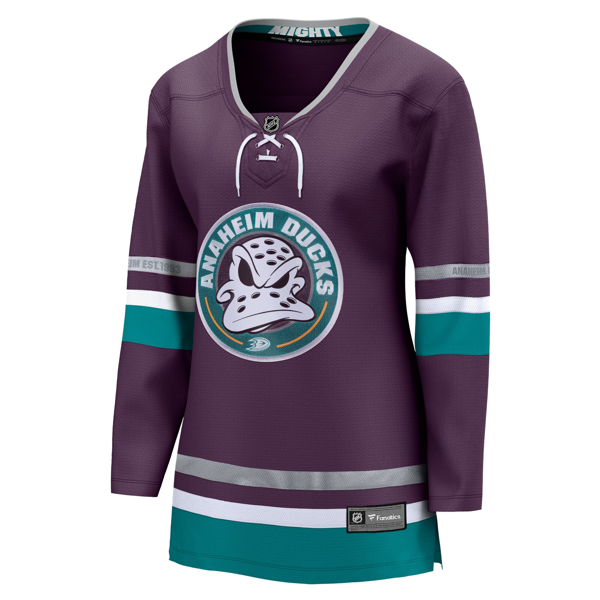 Anaheim Ducks Fanatics Women’s 30th Anniversary Premier Breakaway JerseyÂ â€“ Purple
