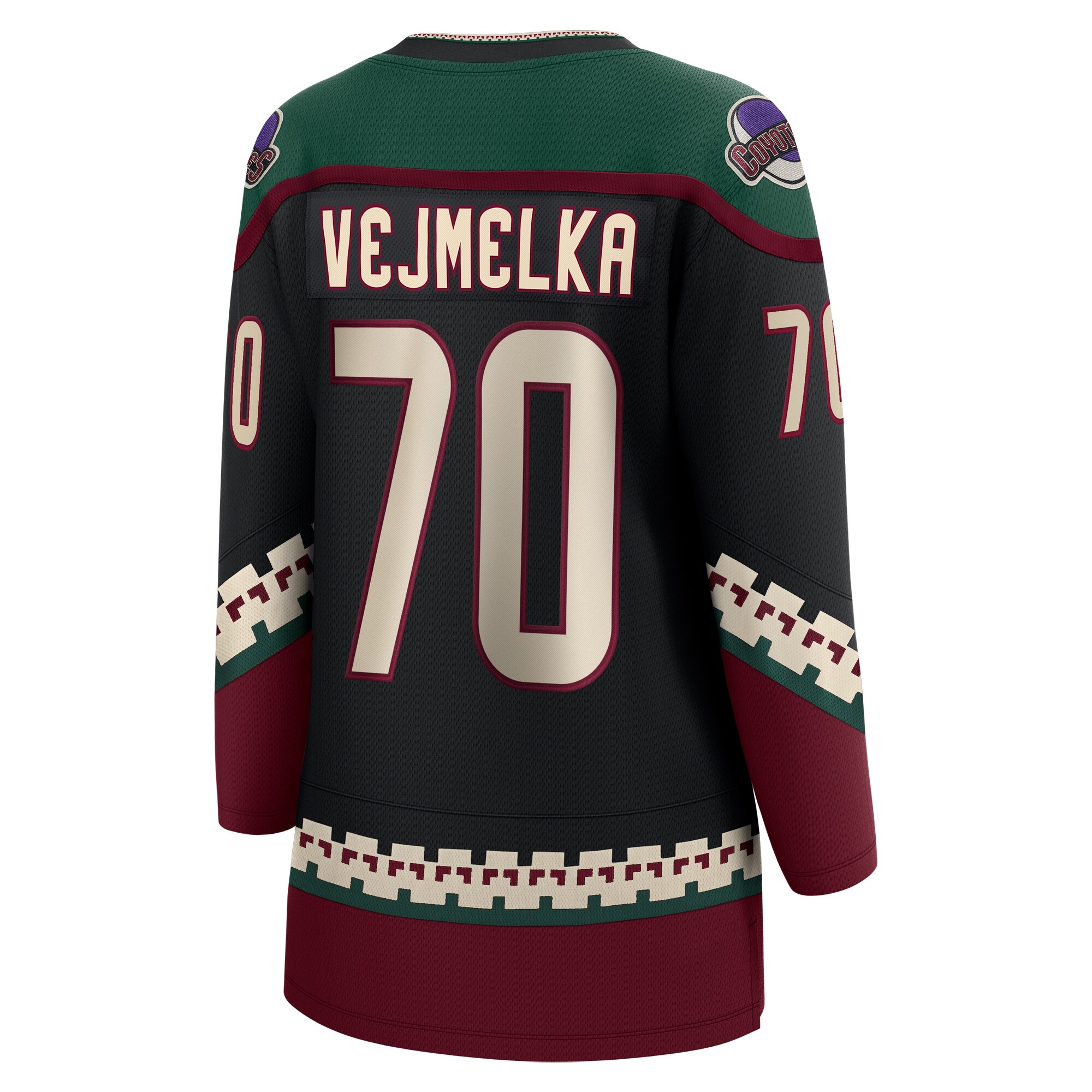Karel Vejmelka Arizona Coyotes Fanatics Women’s Home Breakaway  Jersey – Black
