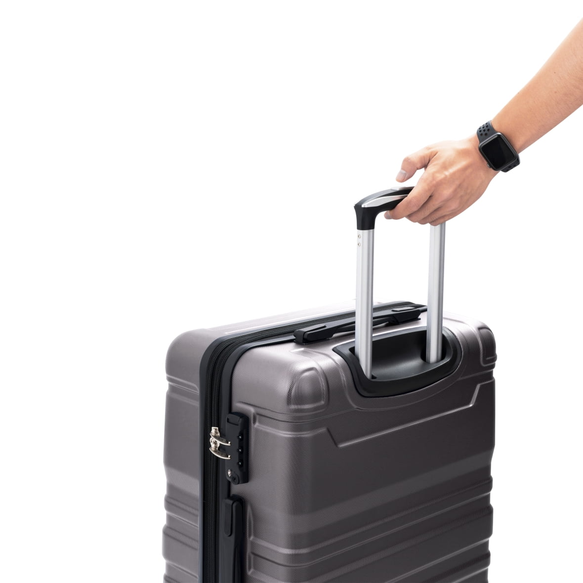 Luggage Sets New Model Expandable ABS Hardshell 3pcs Clearance Luggage Hardside Lightweight Durable Suitcase sets Spinner Wheels Suitcase with TSA Lock 20''24''28''(blue and brown)