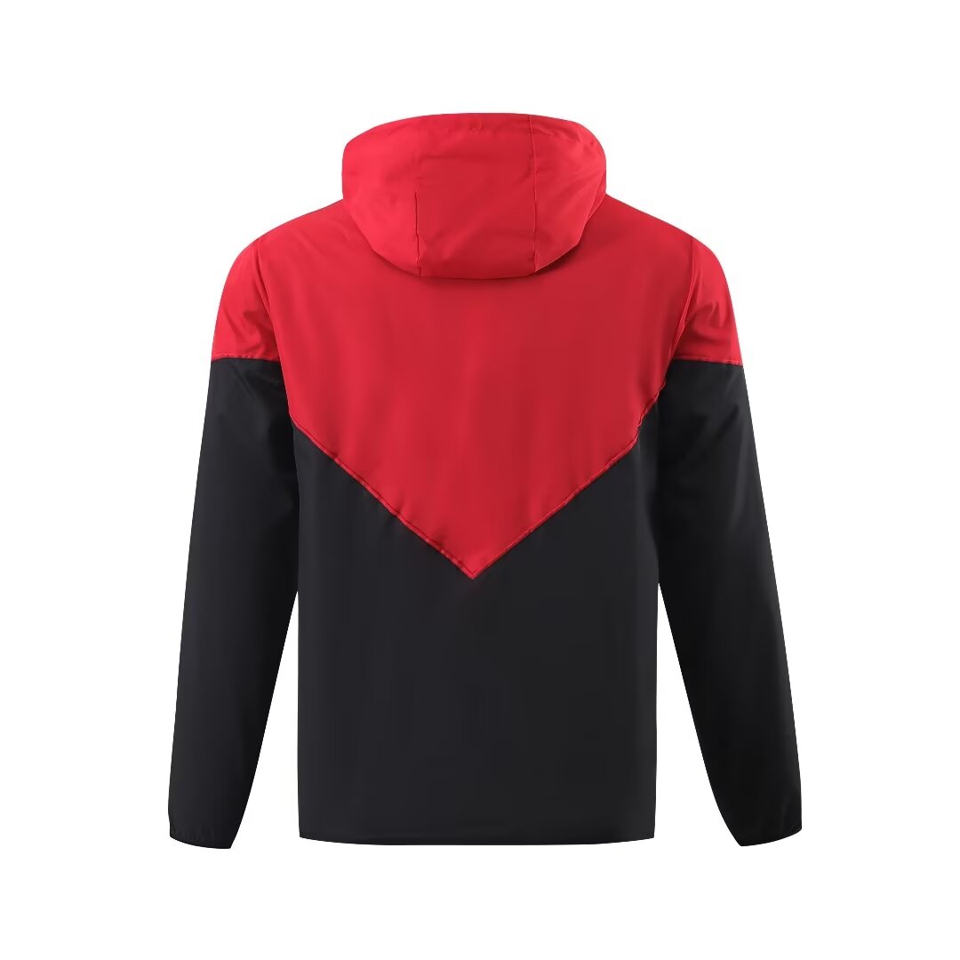 2023/24 Manchester United black and red hooded windbreaker 1:1 Thai quality