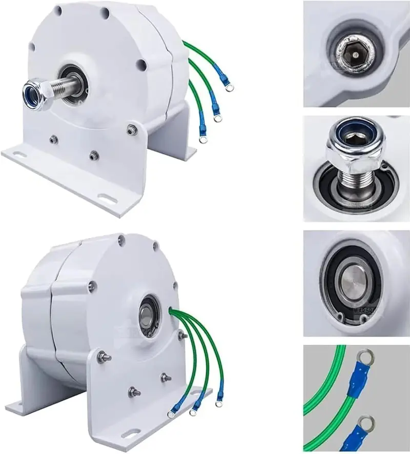 12kW Low-RPM Gearless Permanent Magnet Generator – DIY Wind or Hydro Turbine Power Solution. Multi-Voltage Output (12V/24V/48V/120V/220V)