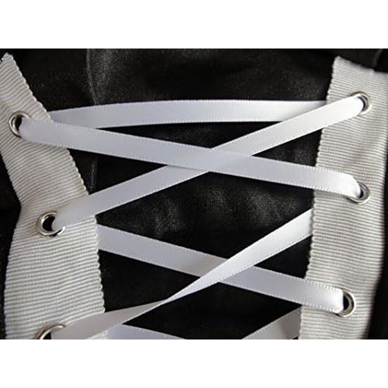Women's French Maid Costume Sexy Black Satin